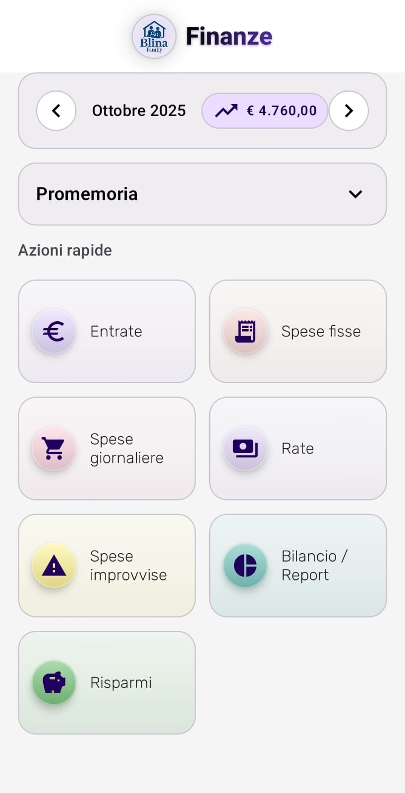 Blina Family — Finanze